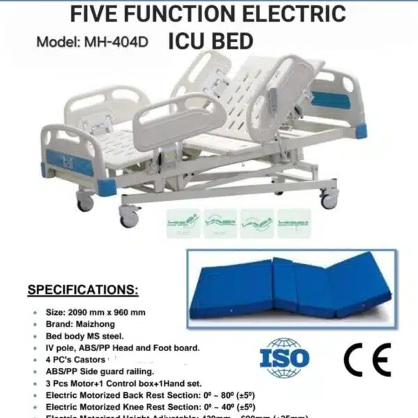 Five Functions Electric ICU Bed